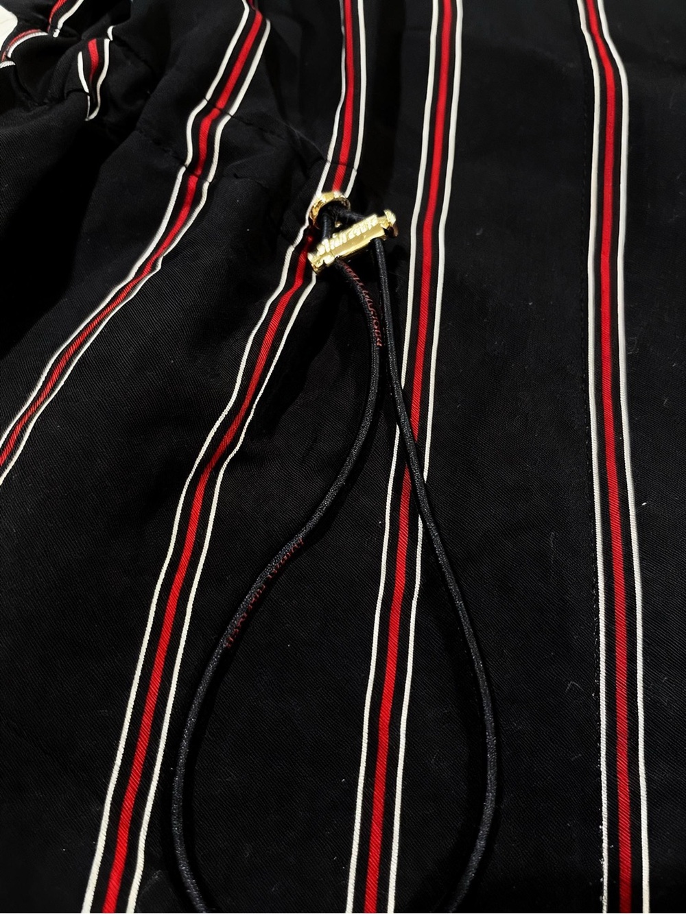 EUC Tommy Hilfiger Navy Red & White PinStripe Zippered Shirt/Shirt Dress Medium - Picture 3 of 13